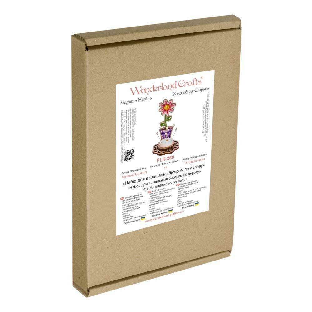Bead embroidery kit on wood FLK-280
