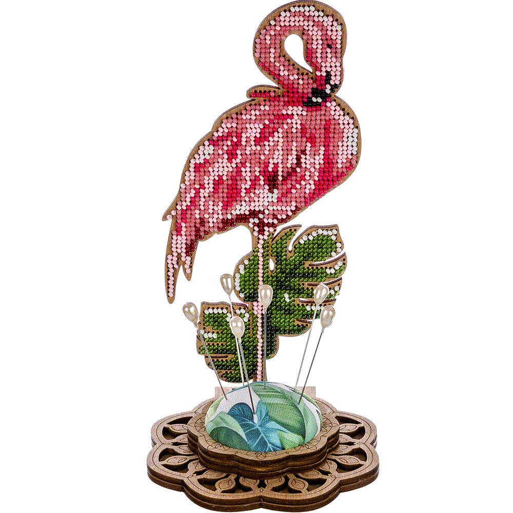Bead embroidery kit on wood FLK-284