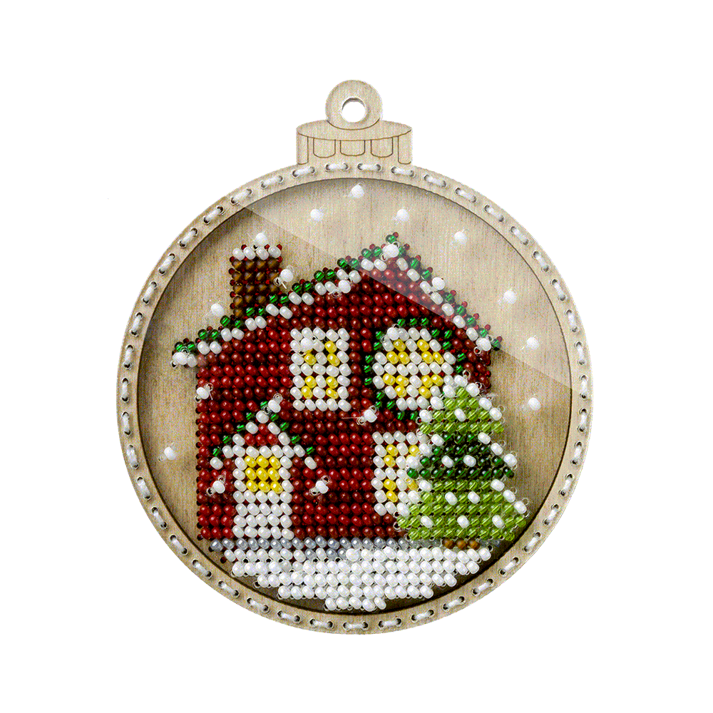 Bead embroidery kit on wood FLK-369
