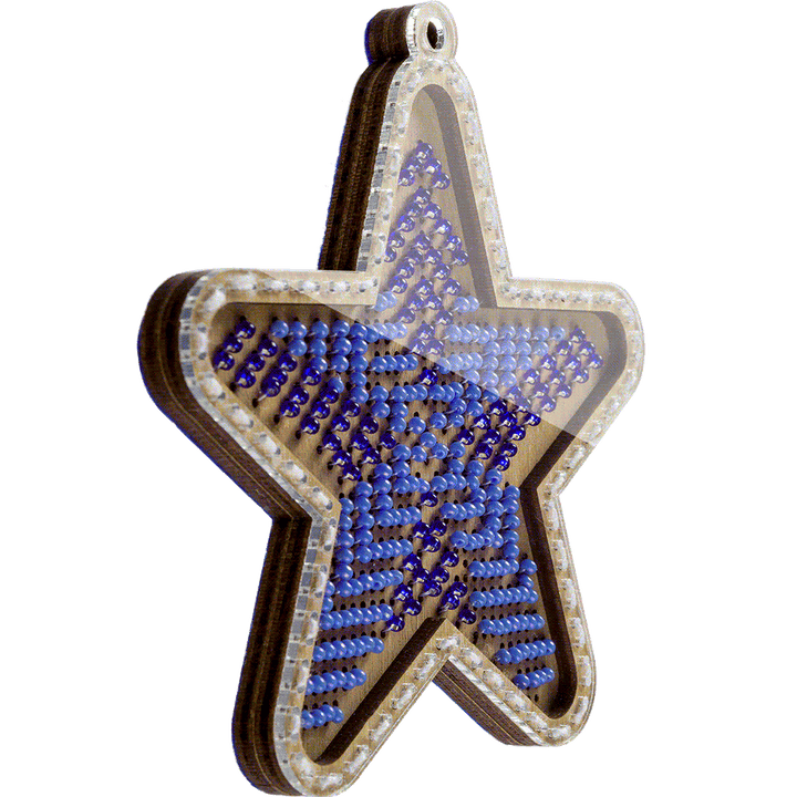 Bead embroidery kit on wood FLK-373