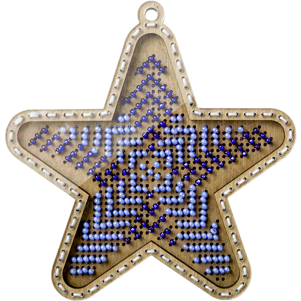 Bead embroidery kit on wood FLK-373