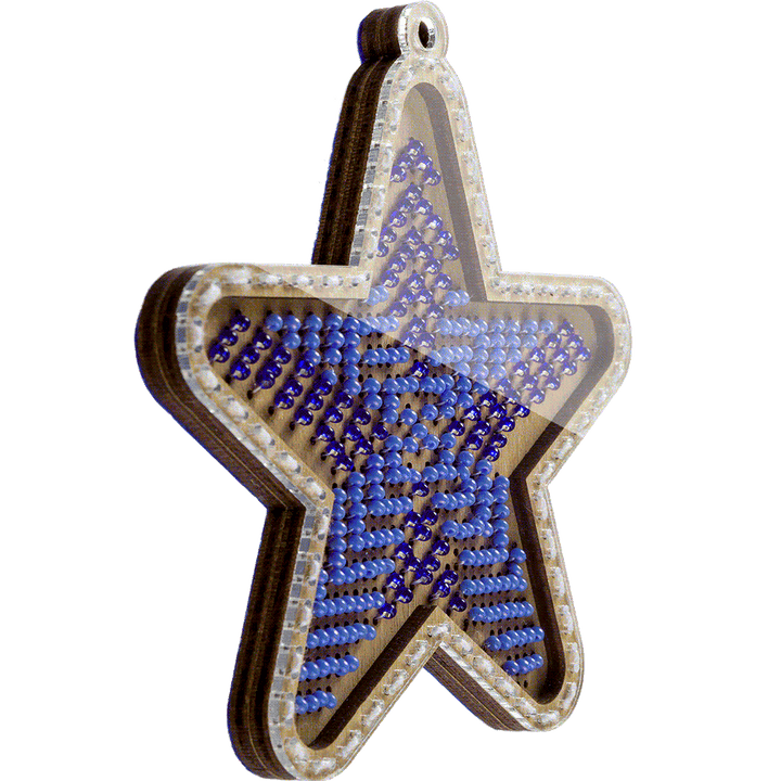Bead embroidery kit on wood FLK-373