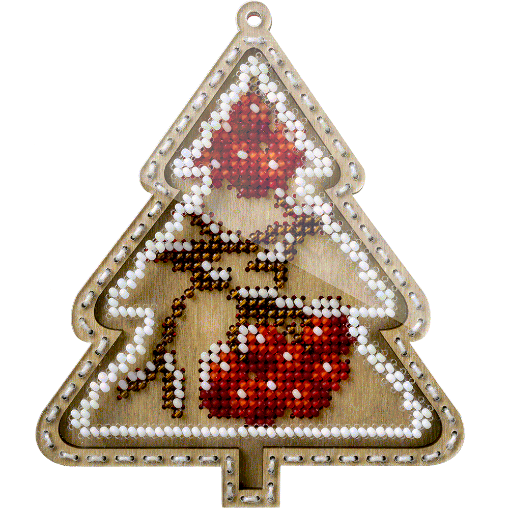 Bead embroidery kit on wood FLK-374
