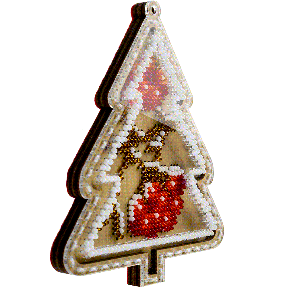 Bead embroidery kit on wood FLK-374