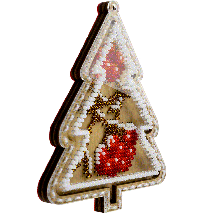 Bead embroidery kit on wood FLK-374