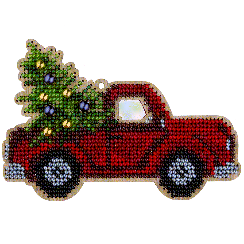 Bead embroidery kit on wood FLK-382