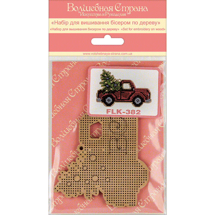 Bead embroidery kit on wood FLK-382