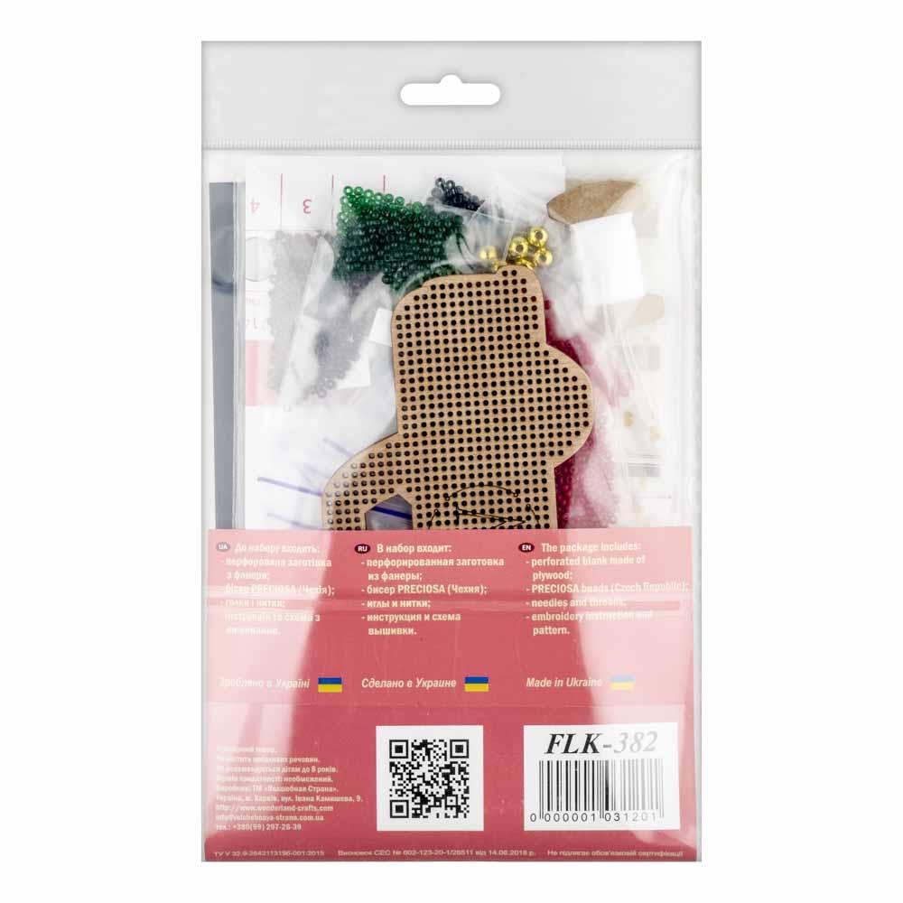 Bead embroidery kit on wood FLK-382