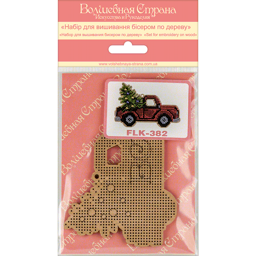 Bead embroidery kit on wood FLK-382