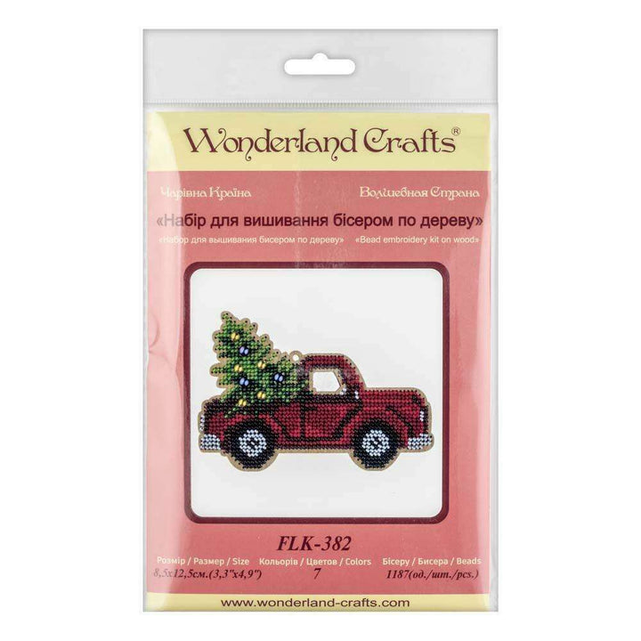 Bead embroidery kit on wood FLK-382