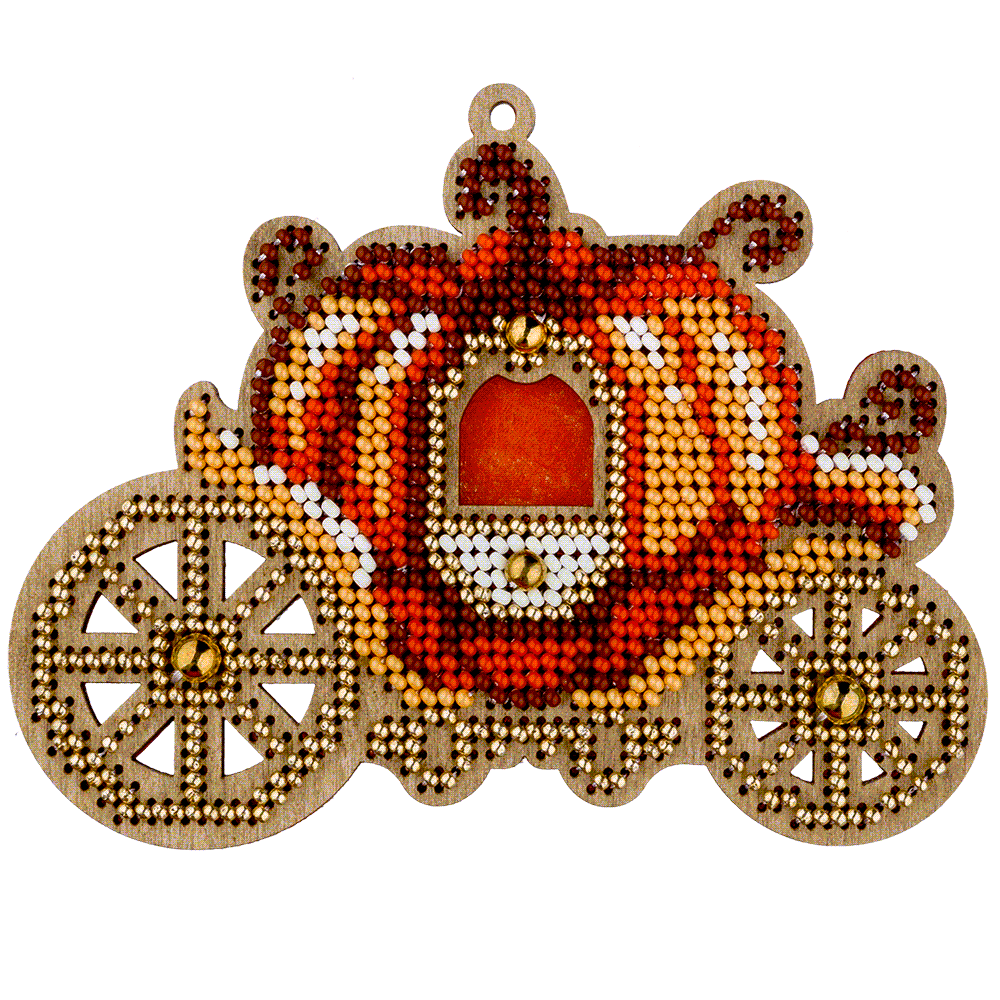 Bead embroidery kit on wood FLK-384