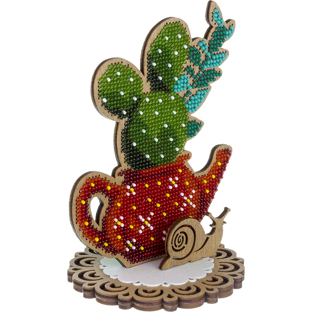 Bead embroidery kit on wood FLK-407