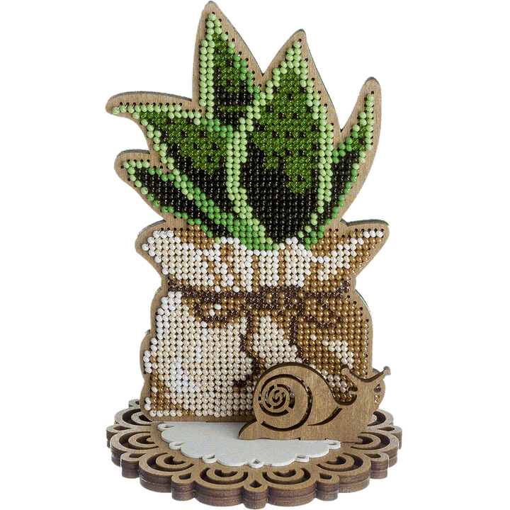 Bead embroidery kit on wood FLK-409
