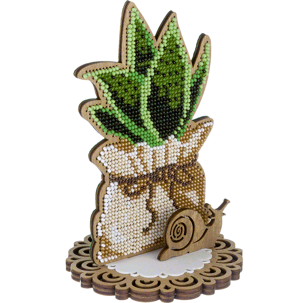 Bead embroidery kit on wood FLK-409