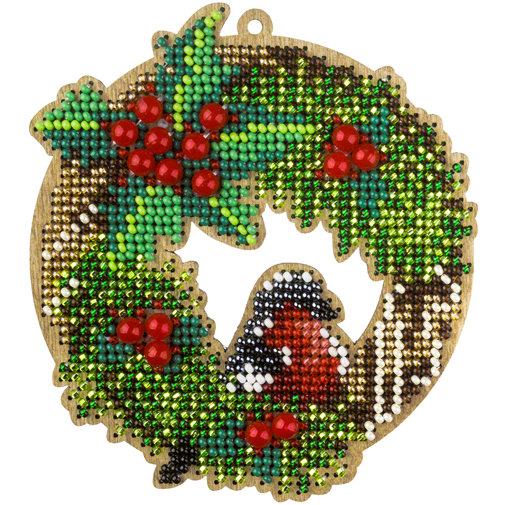 Bead embroidery kit on wood FLK-440