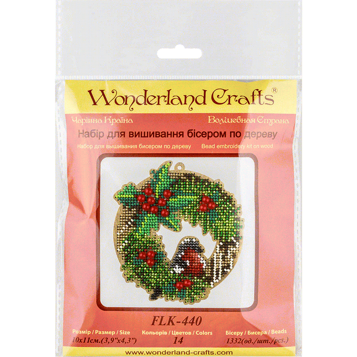 Bead embroidery kit on wood FLK-440