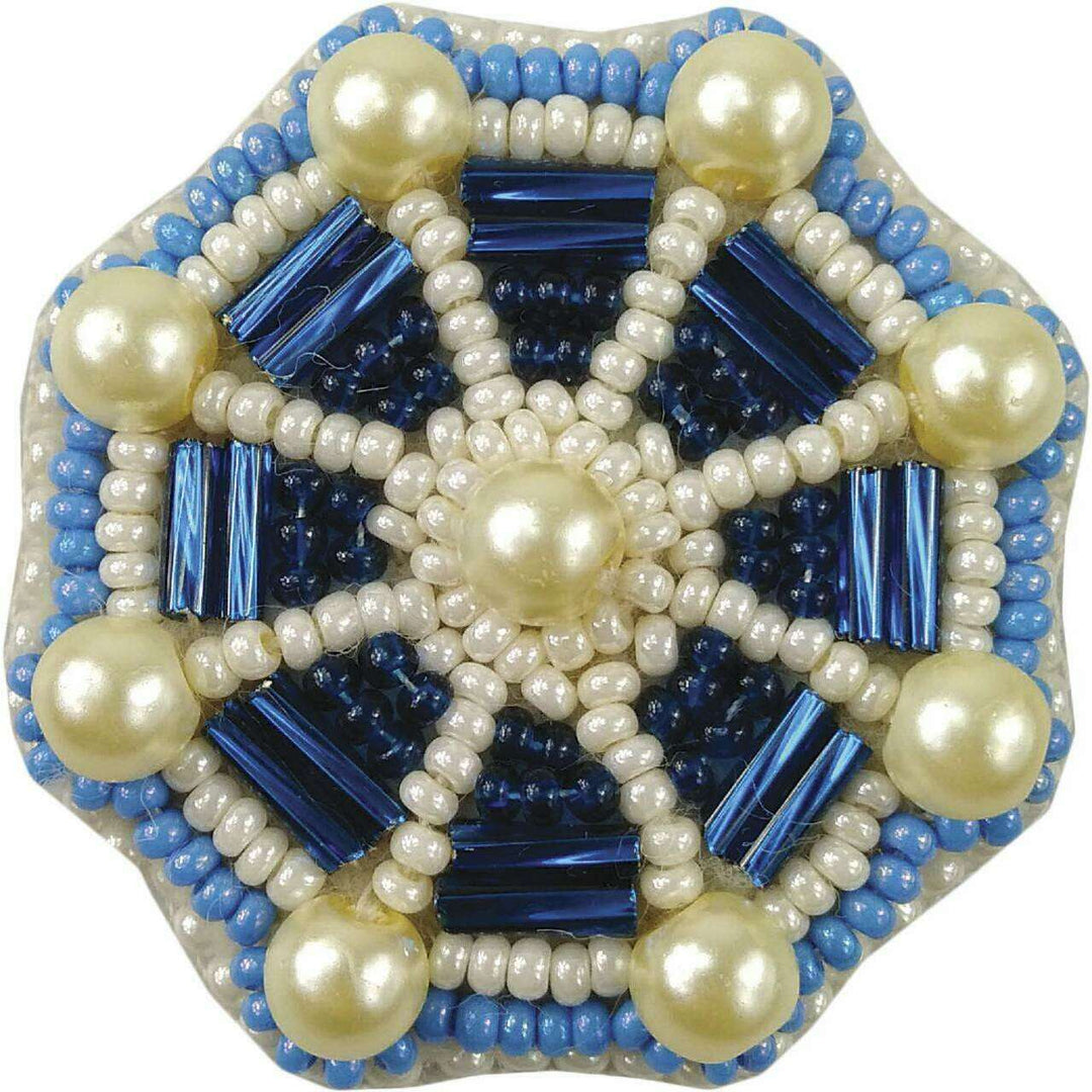 Beadwork kit for creating brooch Crystal Art Helm BP-207C