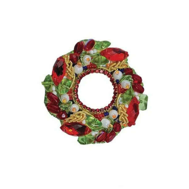 Beadwork kit for creating brooch Crystal Art Summer wreath BP-367C
