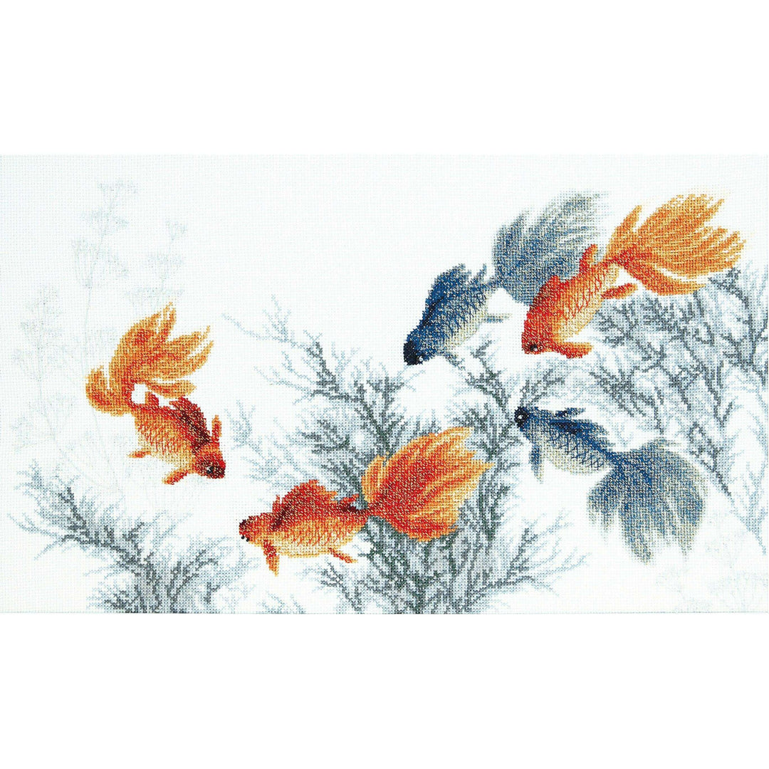 Beadwork kit  kit M-354C "Goldfishes. Fulfillment of five desires"