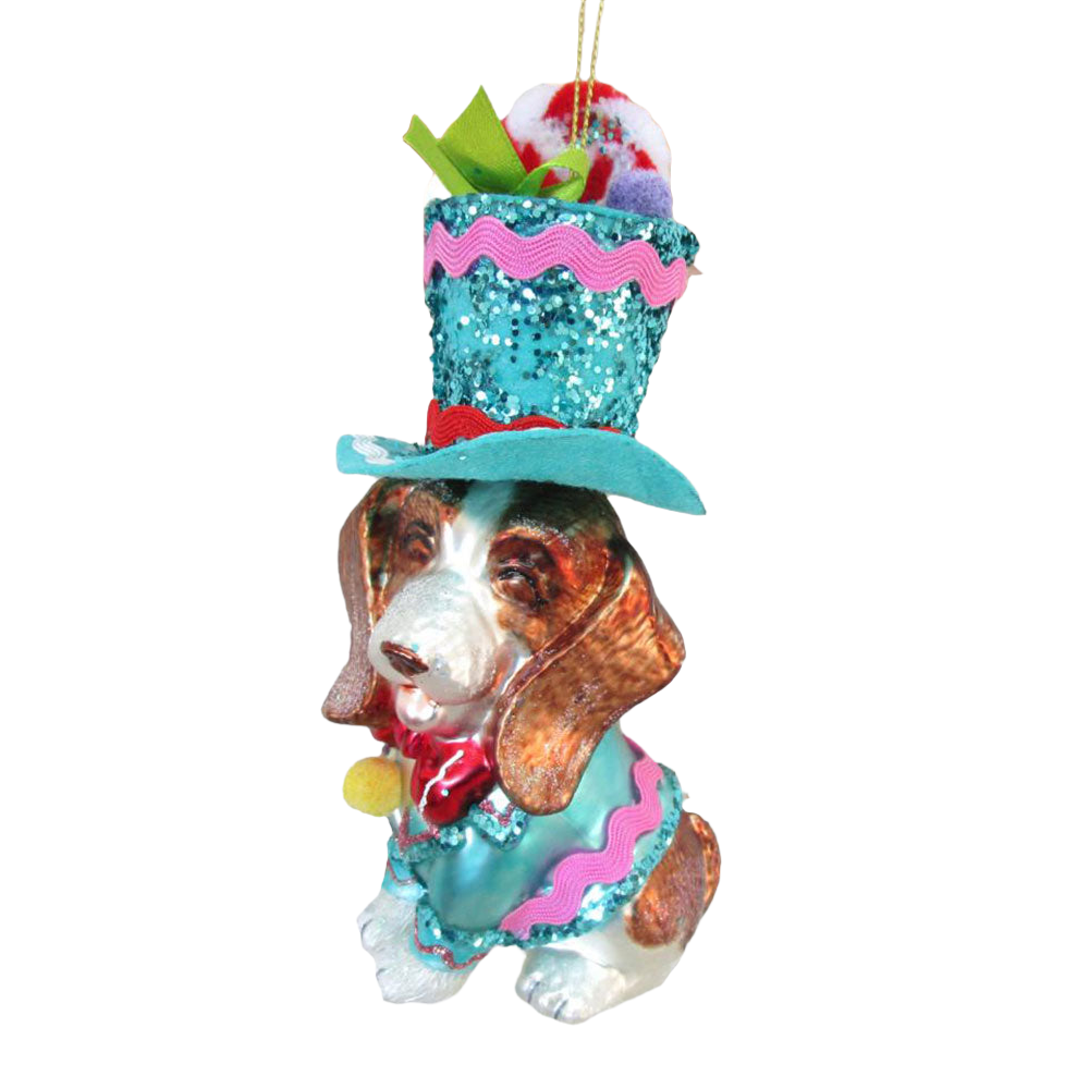 Beagle Dressed in Brights Ornament by December Diamonds