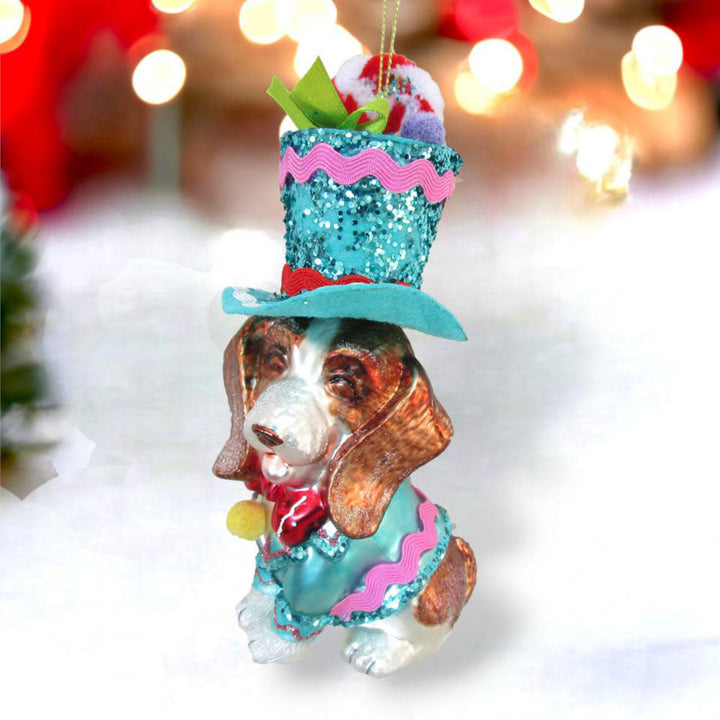 Beagle Dressed in Brights Ornament by December Diamonds 