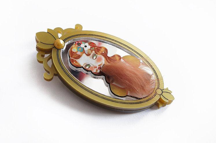 Bearded Woman Halloween Brooch by Laliblue - Quirks!