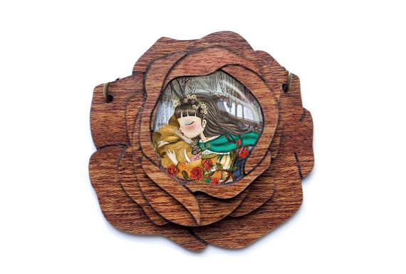 Beauty and the Beast Rose Brooch by LaliBlue - Quirks!