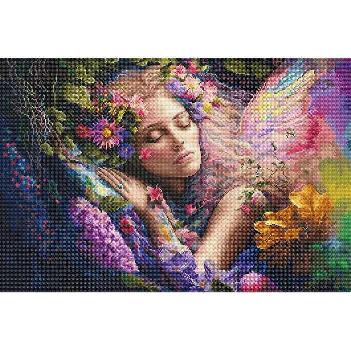 Bed of Flowers  L8081 Counted Cross Stitch Kit
