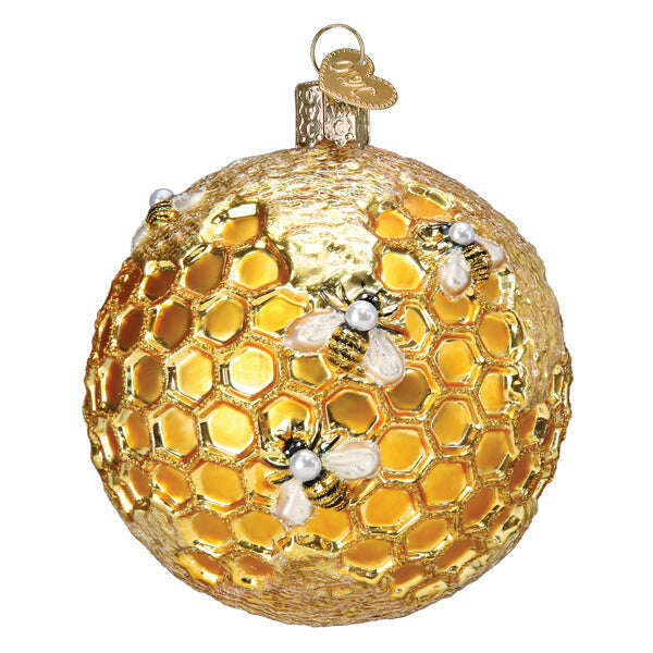 Old World Christmas Bee Blessed Blown Glass Ornament