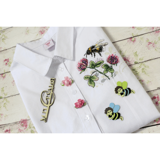 Bee Cross Stitch on Clothes kit B-531 / SV-531