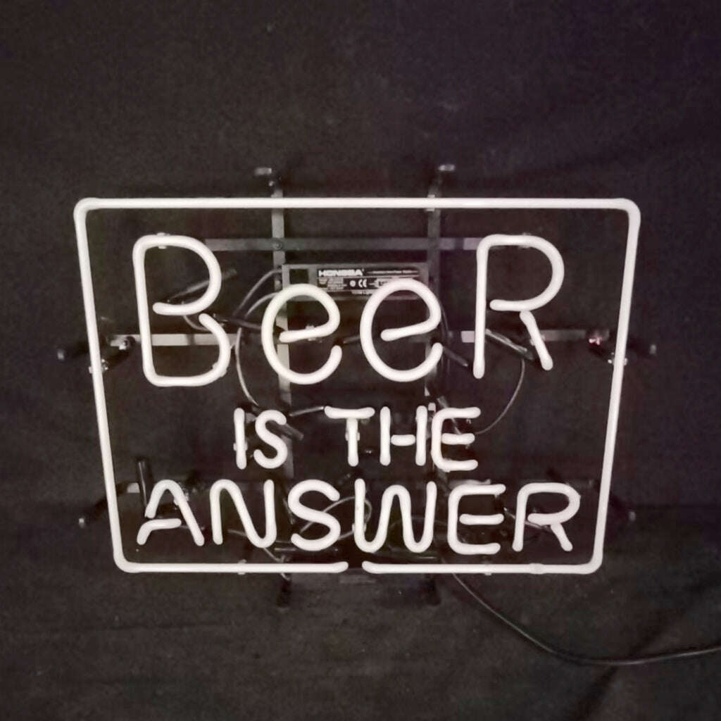 Beer is the Answer Neon Light Sign