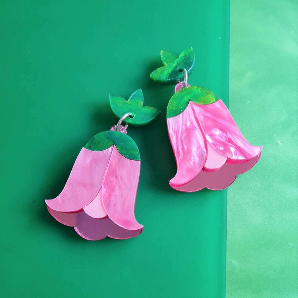 Bell Flower Dangles Earrings by Cherryloco Jewellery 1