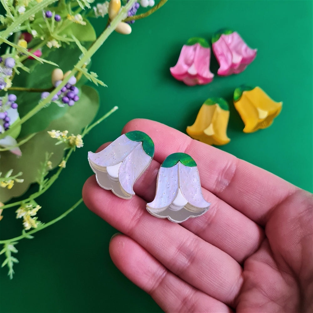 Bell Flower Stud Earrings by Cherryloco Jewellery 1