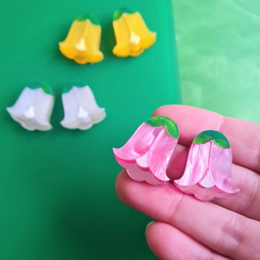 Bell Flower Stud Earrings by Cherryloco Jewellery 2