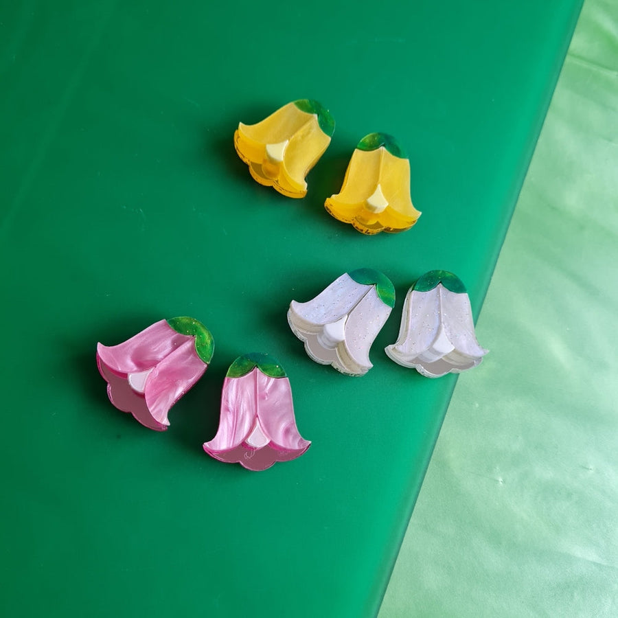 Bell Flower Stud Earrings by Cherryloco Jewellery