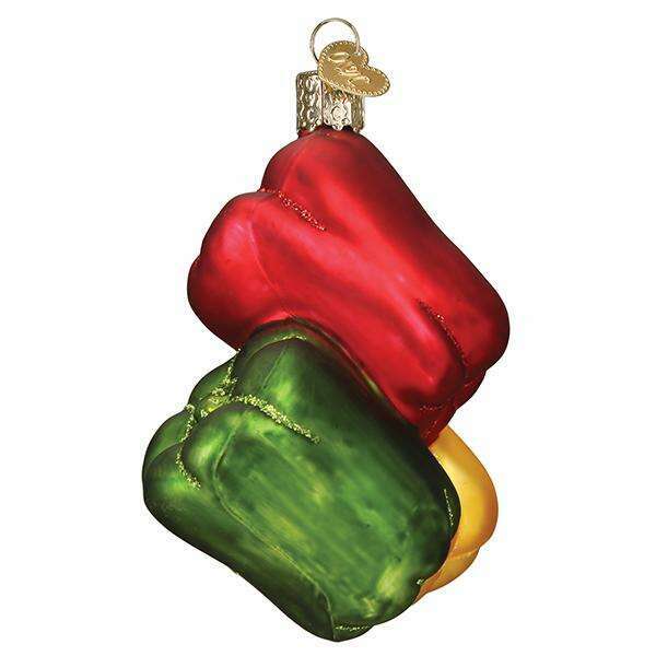 Old World Christmas Bell Peppers Blown Glass Ornament