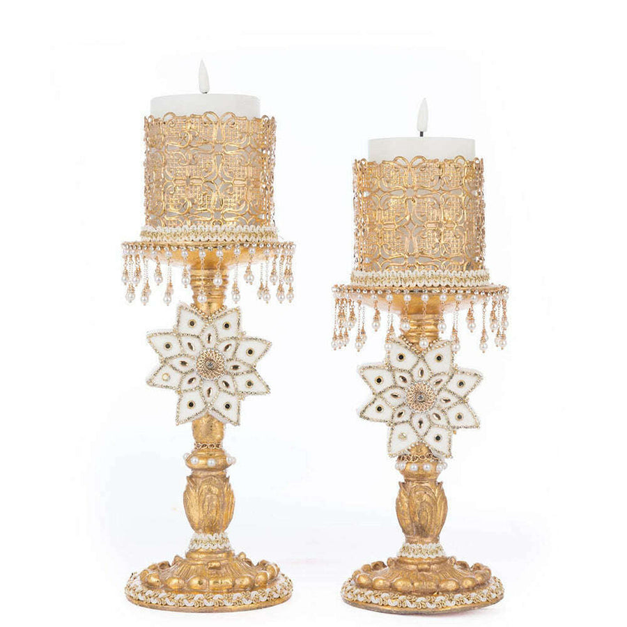 Bells of Brilliance Gold Candle Sticks Set of 2 by Katherine's Collection image