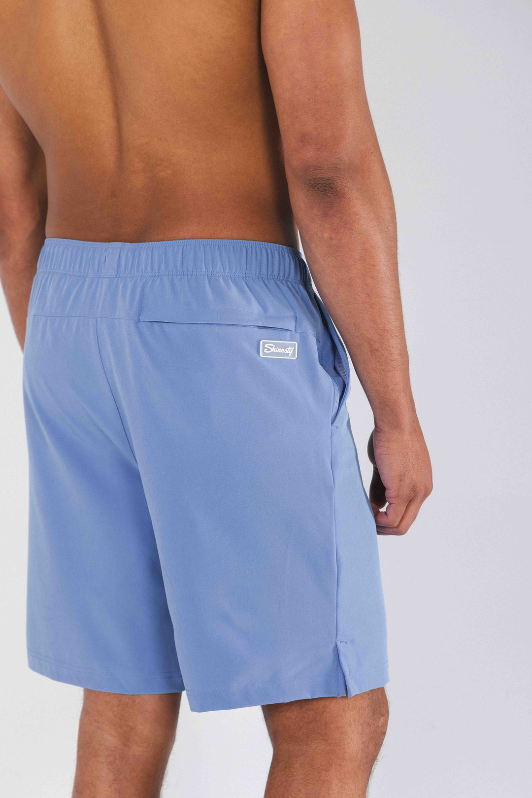 The Belly Flop | Blue and Green Ball Hammock® Pouch 8" Swim Trunks