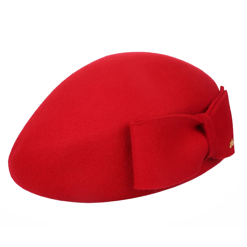 red wool beret