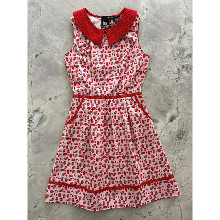 Berry Cherry Collared Dress - Medium only