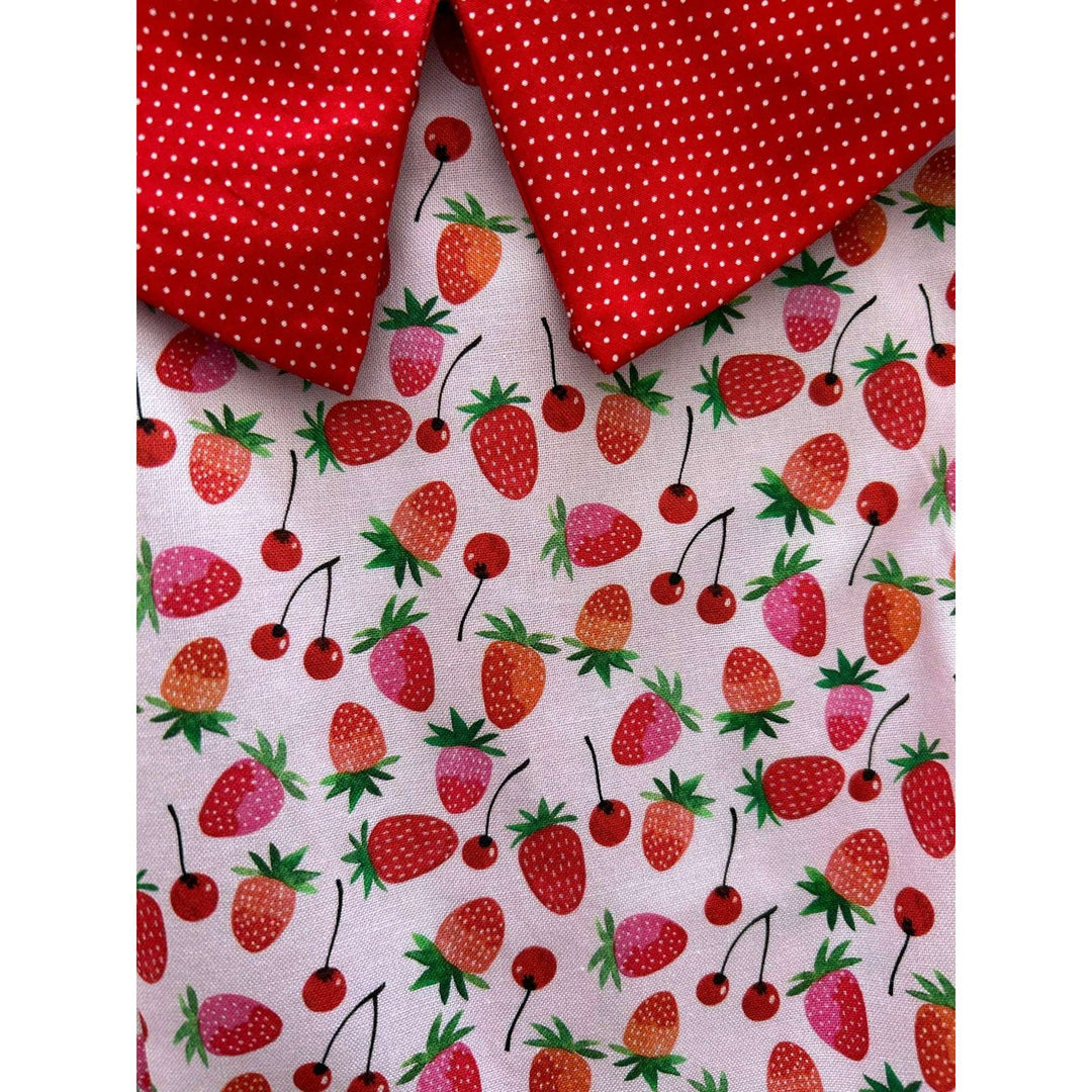 Berry Cherry Collared Dress - Medium only