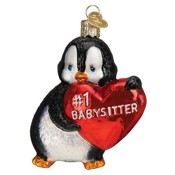 Old World Christmas Best Babysitter Blown Glass Ornament