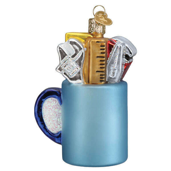 Old World Christmas Best Dad Mug Blown Glass Ornament