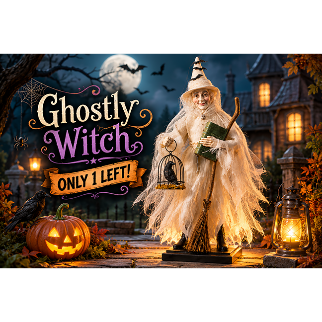 Ghostly Witch by Bethany Lowe Designs - SECOND
