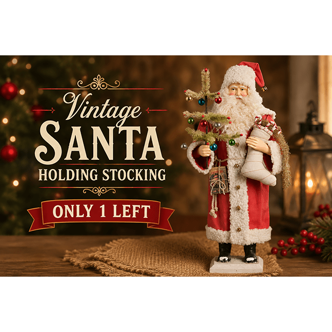 Vintage Santa Holding Stocking by Bethany Lowe Designs