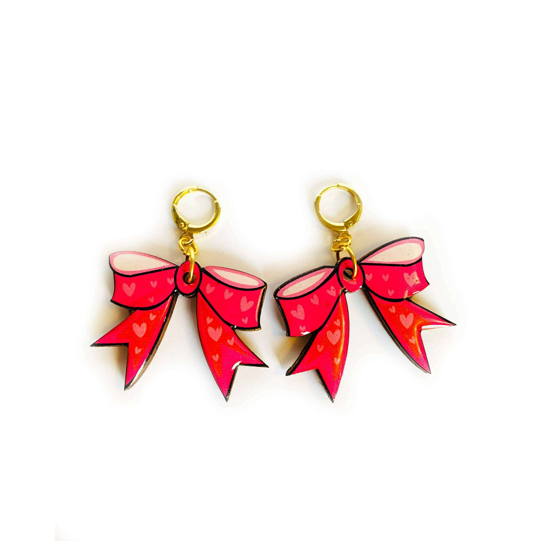 Big bow earrings statement earrings summer earrings big