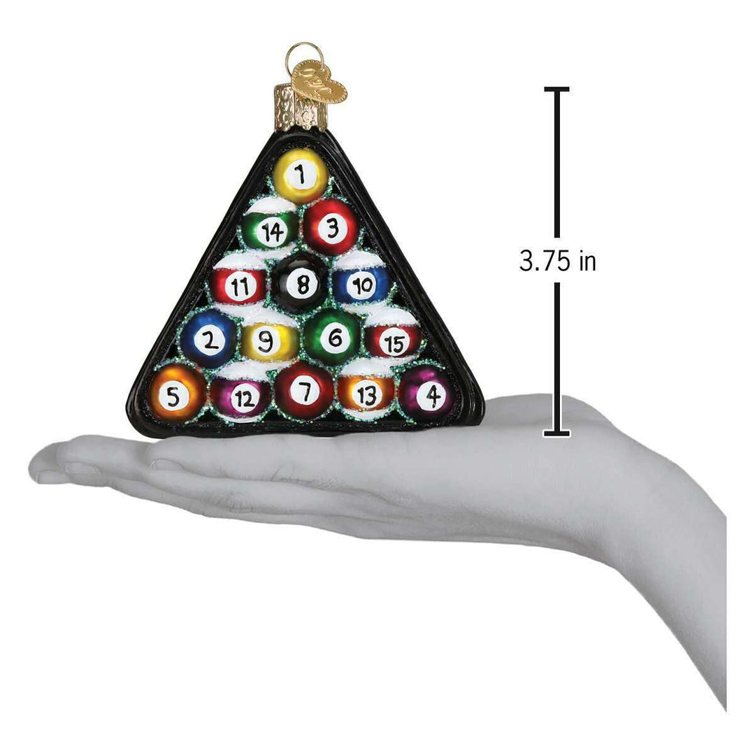 Old World Christmas Billiard Balls Blown Glass Ornament