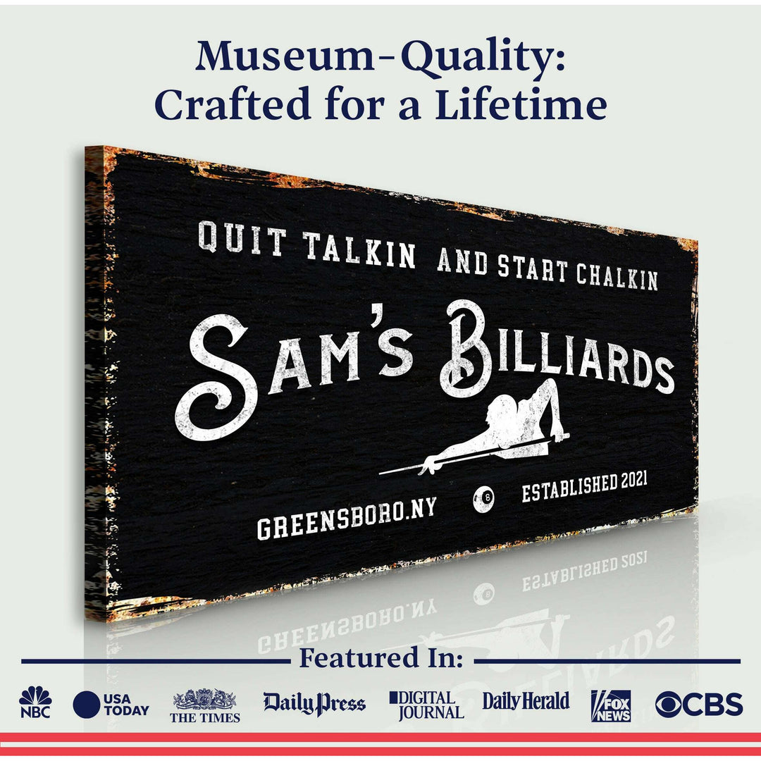 Billiards Room Sign