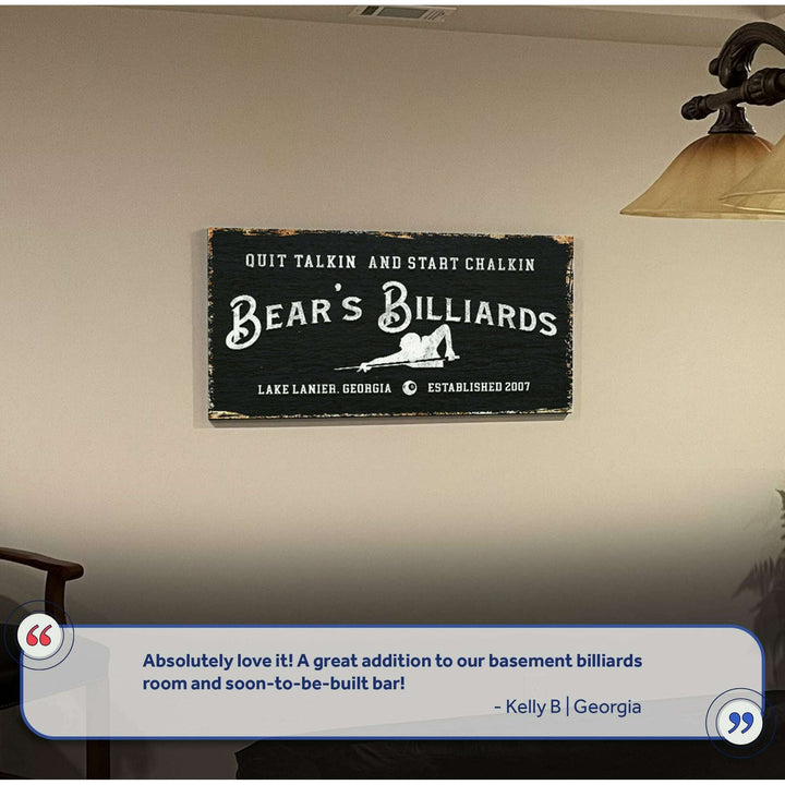 Billiards Room Sign