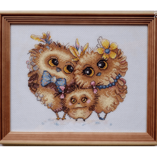 Bird Family SM-232 Counted Cross-Stitch Kit